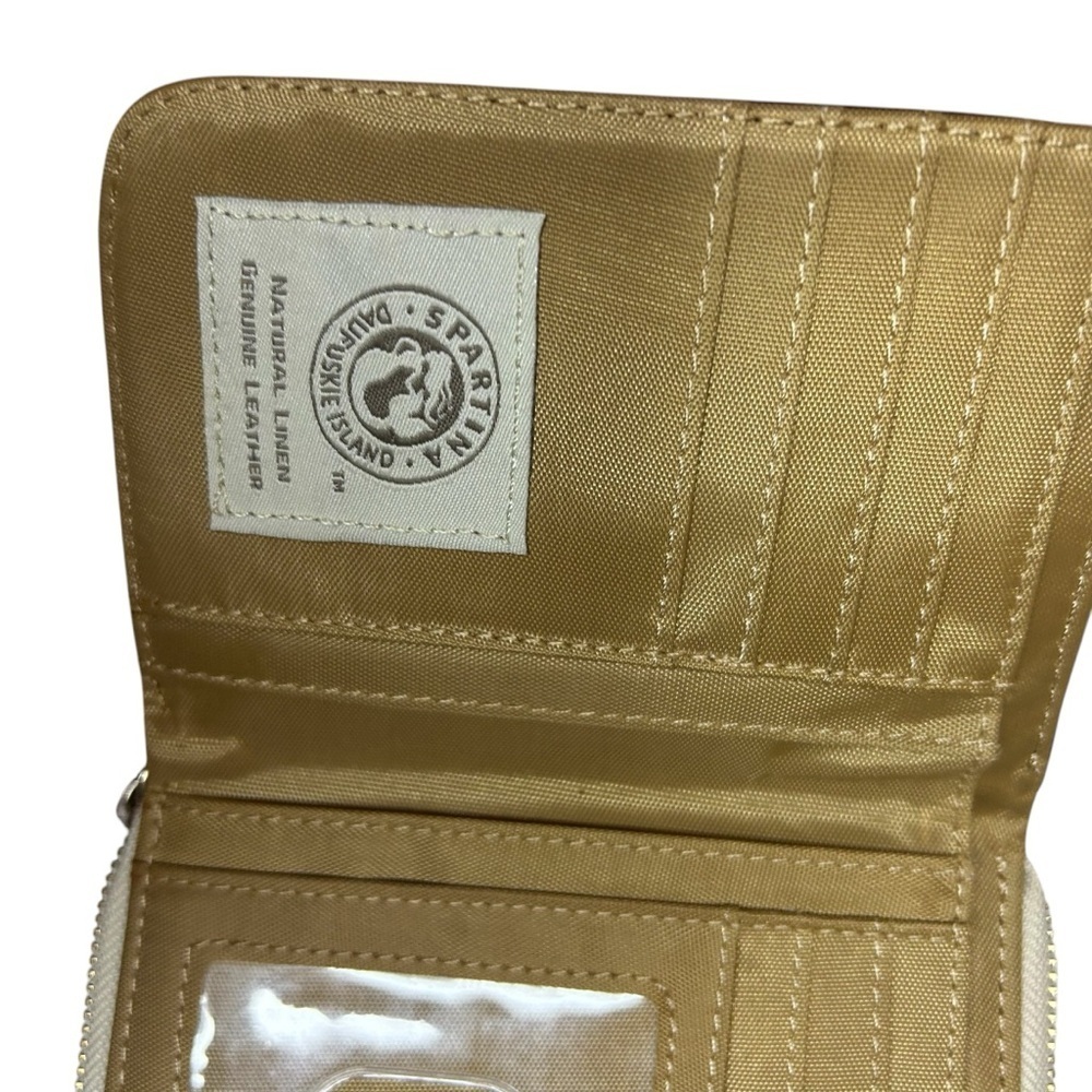 Spartina Daufuskie Island wallet folding tan cream - Picture 5 of 9